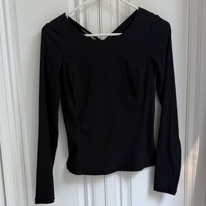 Sweaty Betty Classic Black Long Sleeve Top, XS